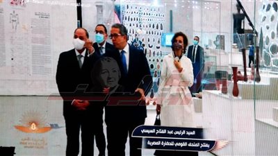 جولة تفقدية للرئيس السيسي داخل المتحف القومي للحضارة المصرية بالفسطاط (فيديو)