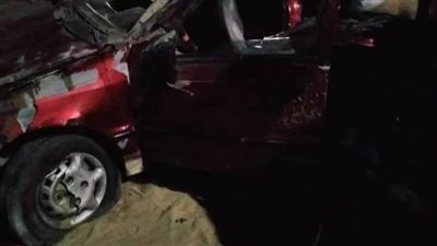 مصرع سيدة وإصابة 5 آخرين إثر انقلاب سيارة ملاكي