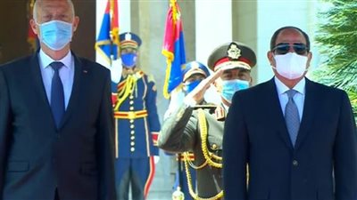 الرئيس السيسي يستقبل نظيره التونسي بقصر الاتحادية