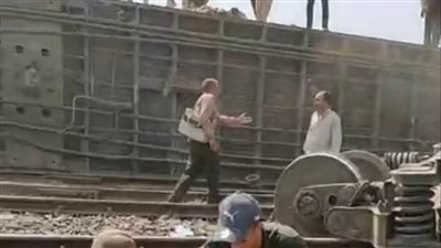 إصابة عشرات الركاب إثر انقلاب قطار القاهرة/ طنطا بطوخ.. (صور)