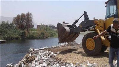 إزالة 231 حالة تعد على نهر النيل في بني سويف