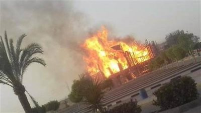 عاجل..السيطرة على حريق بدير مارمينا العجائبي بكينج مريوط