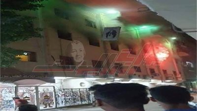 عاجل..حريق بكنيسة مارمينا بالعمرانية والدفع بسيارات الإطفاء 