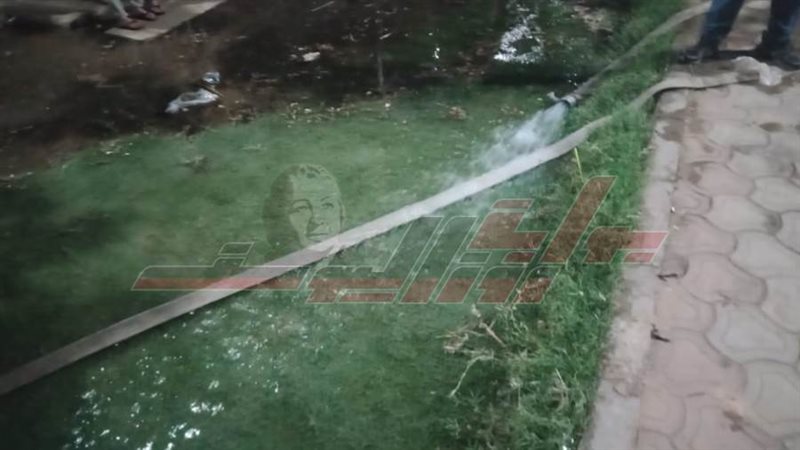 غمر الحدائق بالمياه