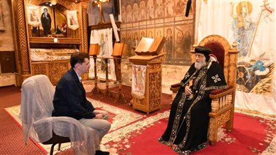 عن نشأة المسيحية.. التليفزيون الألماني يلتقي البابا تواضروس بدير الأنبا بيشوي