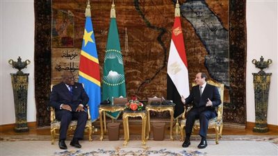  الرئيس السيسي يعرب عن تقدير مصر لجهود الرئيس الكونغولي والثقة في قدرته للتعامل مع ملف سد النهضة