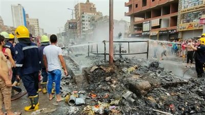 إخماد حريق بجوار محبس غاز عمومي بشبرا الخيمة دون خسائر بشرية