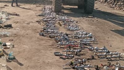 إعدام ٣٠٠ شيشة بعد مصادرتها من المقاهى المخالفة بالبحيرة
