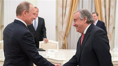 جوتيريش يبحث مع بوتين تطورات الوضع في ليبيا