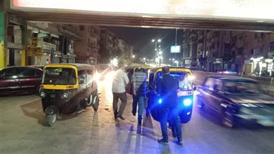 حملة لضبط التكاتك المخالفة بأحياء شرق وغرب شبرا الخيمة