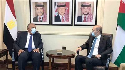 وزير الخارجية يبحث مع نظيره الأردنى بعمان السبل الكفيلة بإحياء عملية السلام