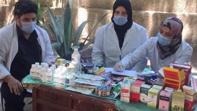 قافلة بيطرية بقرية 