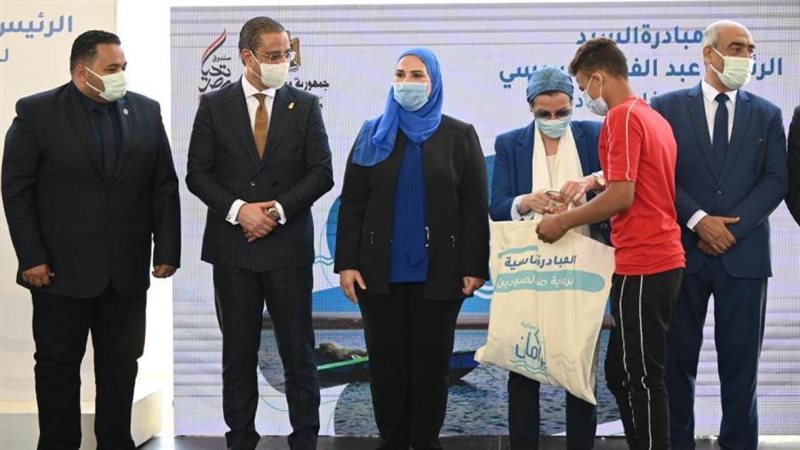 وزيرة التضامن خلال