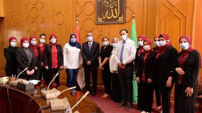 محافظ الإسماعيلية يستقبل وفد هيئة التمريض بالمحافظة 