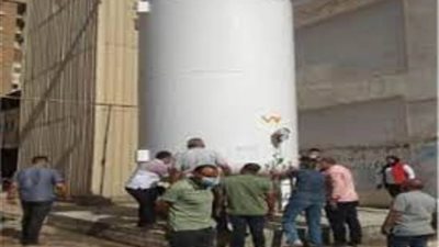 تركيب خزاني أكسجين بمستشفى دمياط العام والروضة المركزي بتكلفة 5 ملايين جنيه