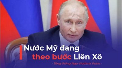 عاجل| الرئيس الروسي يتوقع نهاية أمريكا 