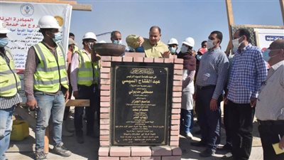  محافظ أسيوط يضع حجر أساس توسعات محطة معالجة الصرف بالحبايشة