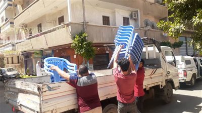 رفع ٣٥٤حالة إشغال طريق فى حملة مكبرة بالبحيرة