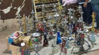 مصادرة 22 شيشة بحملة تفتيشية بالشرقية 