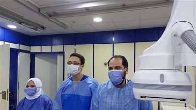 إنقاذ حالة مرضية بقسم القسطرة القلبية بمستشفى جامعة الزقازيق