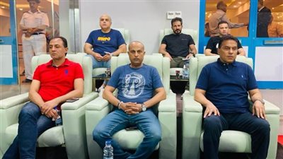 البدري يحضر مباراة منتخب مصر الأولمبي أمام جنوب إفريقيا