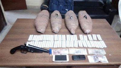 ضبط 105 طرب حشيش و500 جرام هيروين قبل ترويجهما بالإسكندرية والغربية