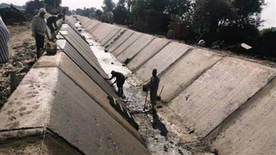 بتكلفة 57 مليونًا.. تأهيل وتبطين ترعة الجزيرة السفلى بالإبراهيمية