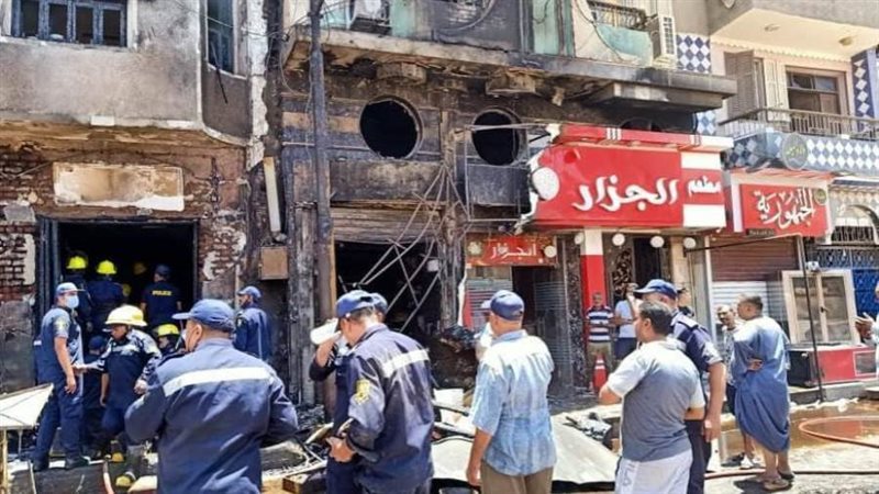 حريق محلات ابوقرقاص