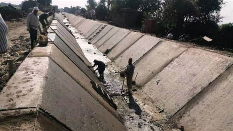 أعمال تبطين ترعه