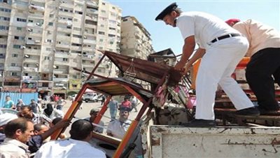 استجابة لشكاوى المواطنين.. محافظة الجيزة ترفع إشغالات محل لبيع قطع غيار السيارات