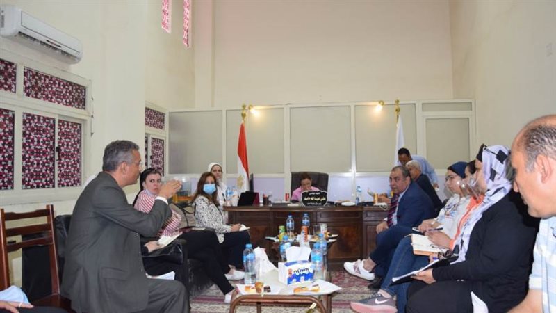 وفد جامعة حلوان ولقائه