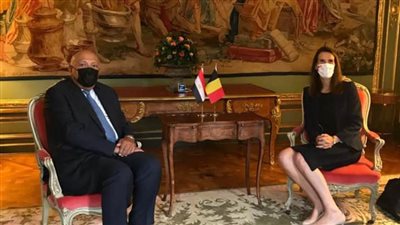 خلال زيارته بروكسل.. وزير الخارجية يلتقي نظيرته البلجيكية