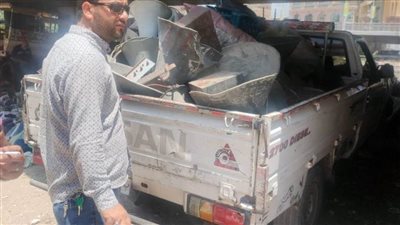 رفع وإزالة ٤٠٩ إشغالات طريق ومصادرة مكبرات الصوت في حملة بالبحيرة