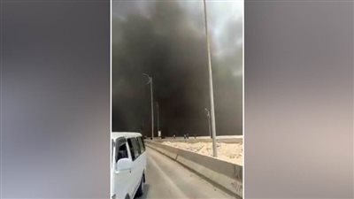 انفجار سيارة نقل مواد بترولية بعد اصطدامها بأخرى محملة بالزلط