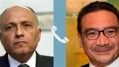 شكرى يتلقى اتصالاً هاتفياً من نظيره الماليزي