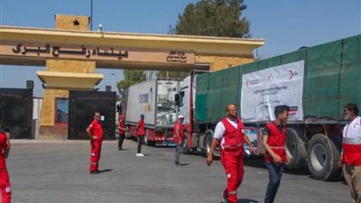  إطلاق الهلال الأحمر المصري معونة الدعم الإغاثي العاجل الرابعة للأشقاء الفلسطينيين