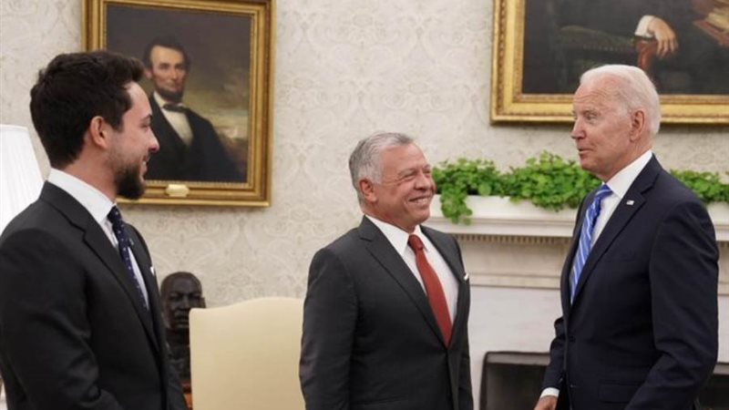 ملك الأردن وبايدن