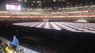 شاهد.. جانب من تحضيرات حفل الافتتاح