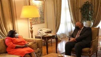 شكري يبحث مع وزيرة خارجية جنوب السودان العلاقات الثنائية بين البلدين