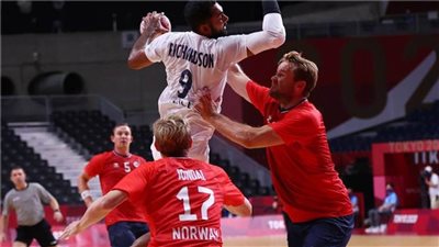 فوز النرويج على فرنسا في منافسات كرة اليد بأولمبياد طوكيو