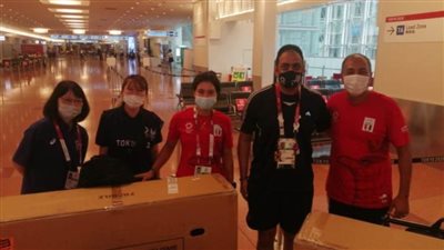 ابتسام زايد بطلة الدراجات تصل اليابان للمشاركة في أولمبياد طوكيو