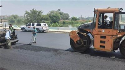 بتكلفة 100 مليون.. أعمال رصف طريق أبوحماد الزقازيق