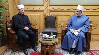 وكيل الأزهر يستقبل رئيس المشيخة الإسلامية بألبانيا لبحث التعاون المشترك