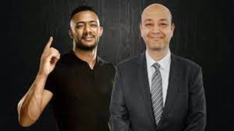 عمرو أديب ومحمد رمضان