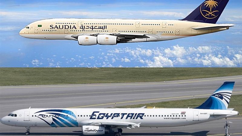 طيران بين مصر والسعوديه