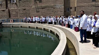 رحلة تعريفية لطلاب كلية الزراعة للتعرف على مراحل تنقية المياه بسوهاج