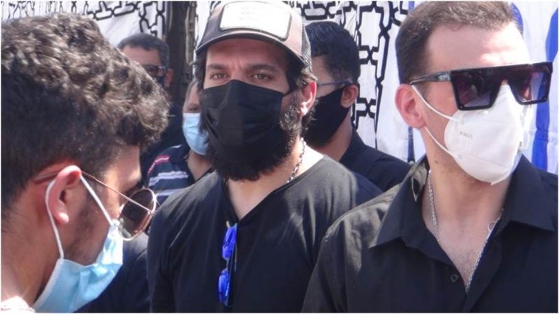 رامي رضوان خلال العزاء