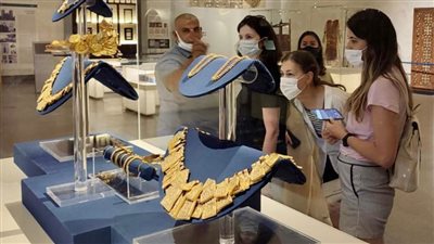 وفد إعلامى روسى يزور متحف الحضارة