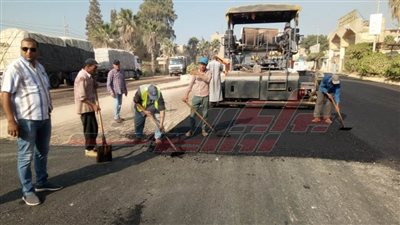 رصف طريق كفر الشيخ دسوق 