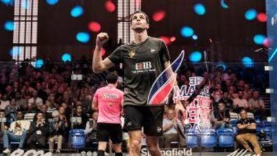 علي فرج يتأهل لنهائي بطولة بريطانيا الدولية للإسكواش